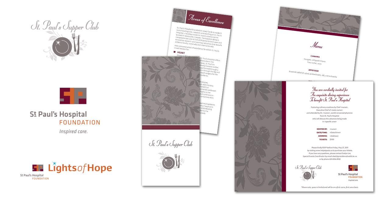 St. Pauls' Hospital Foundation - Supper Club event collateral