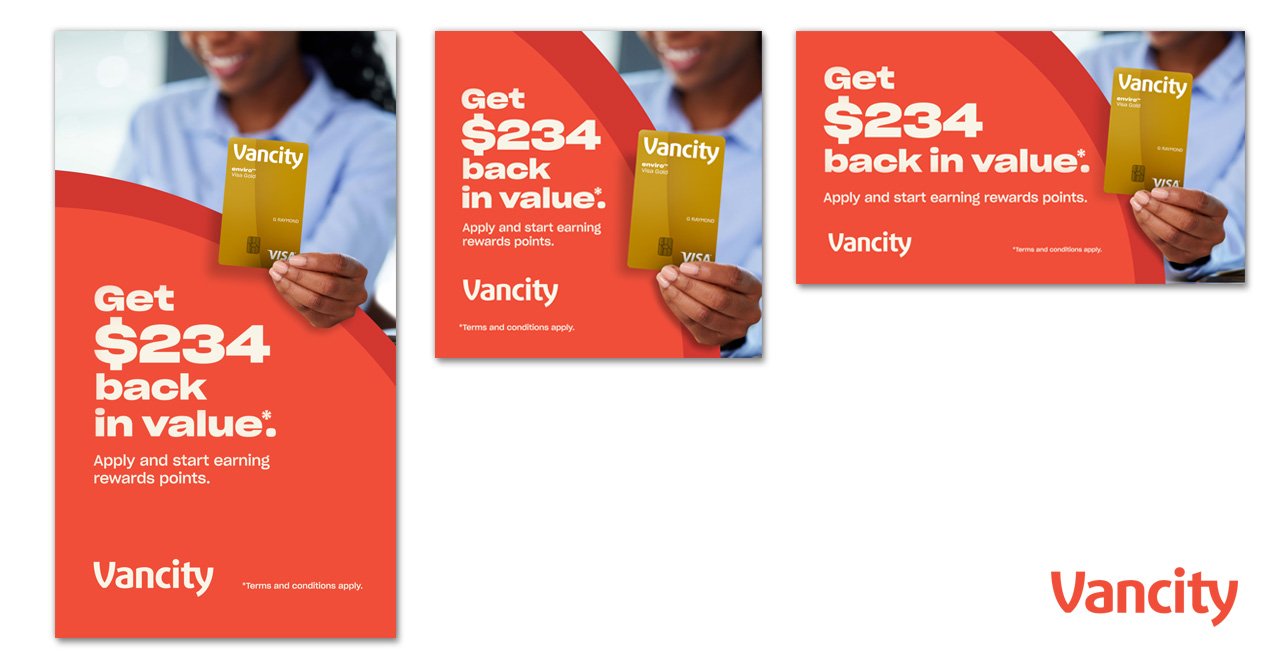 Vancity Visa - New Cardholder campaign web banners