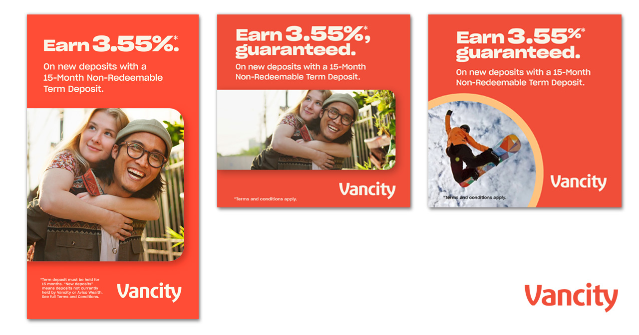 Vancity Visa - New Member campaign web banners