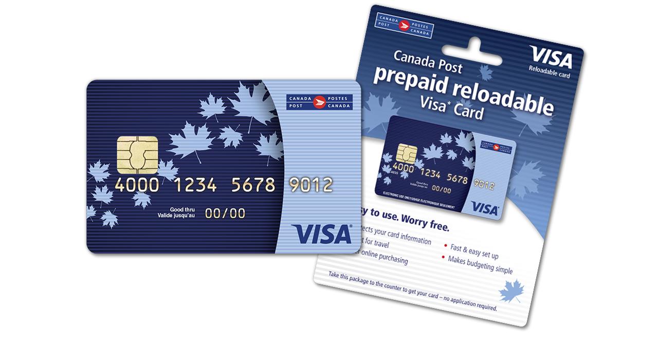 Canada Post - Prepaid Reloadable Visa card and retail card carrier