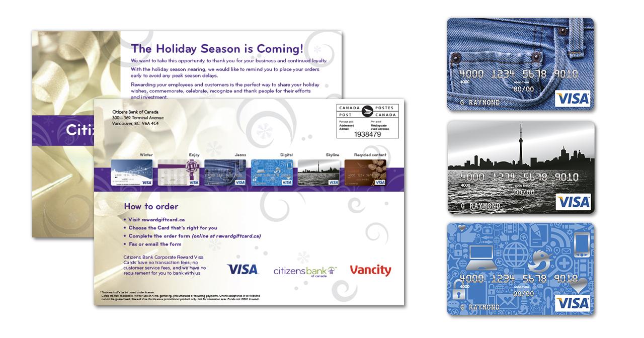 Prepaid Visa cards - Seasonal direct mailer