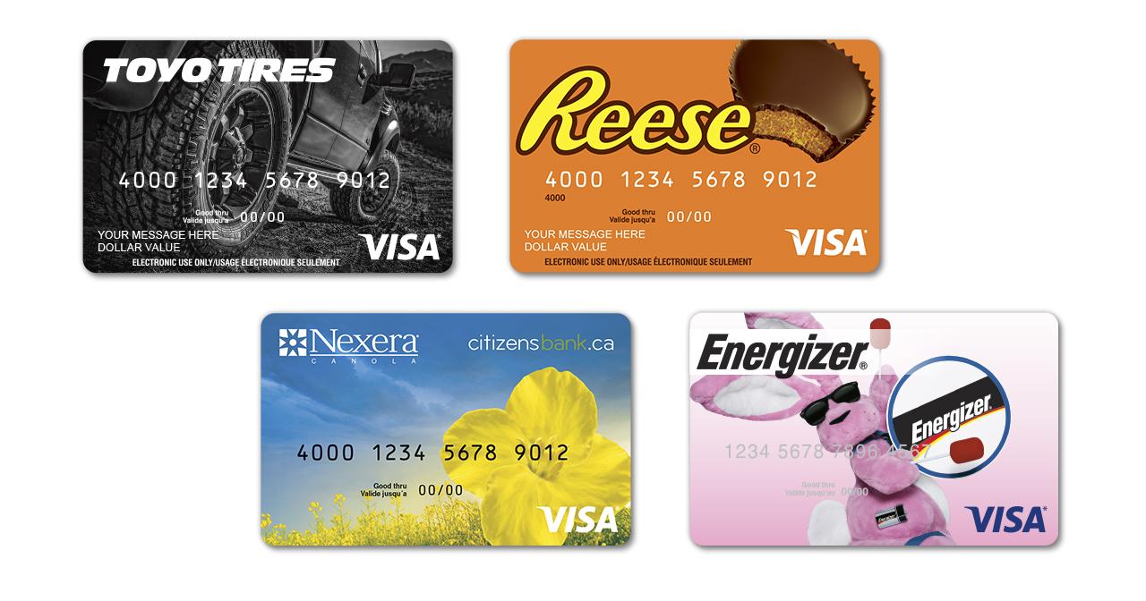Custom Prepaid Visa cards