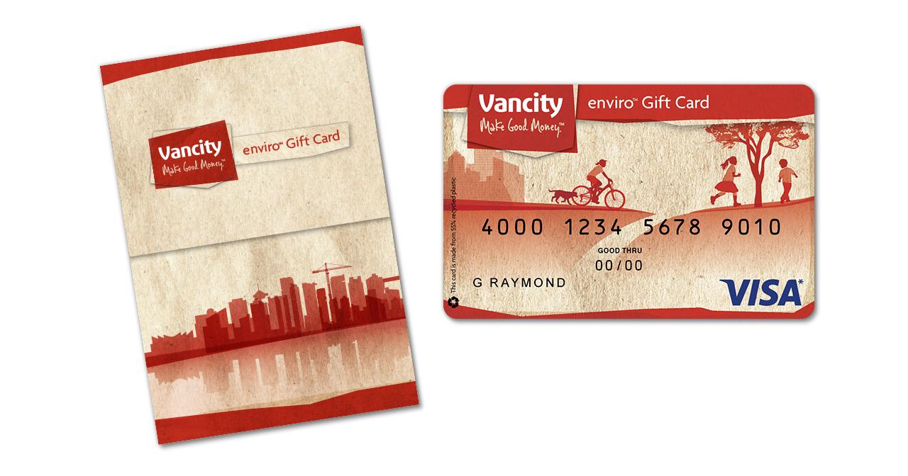 Vancity - Prepaid Gift Visa card and card carrier