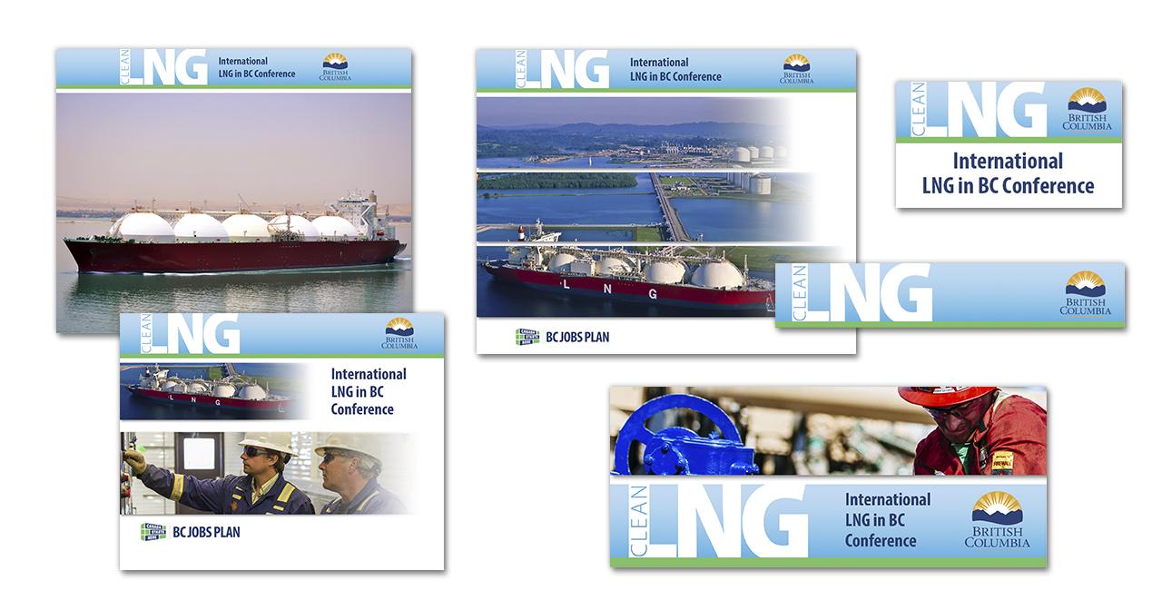 Government of BC - Clean Liquid Natural Gas confernce web banners and landing page imagess
