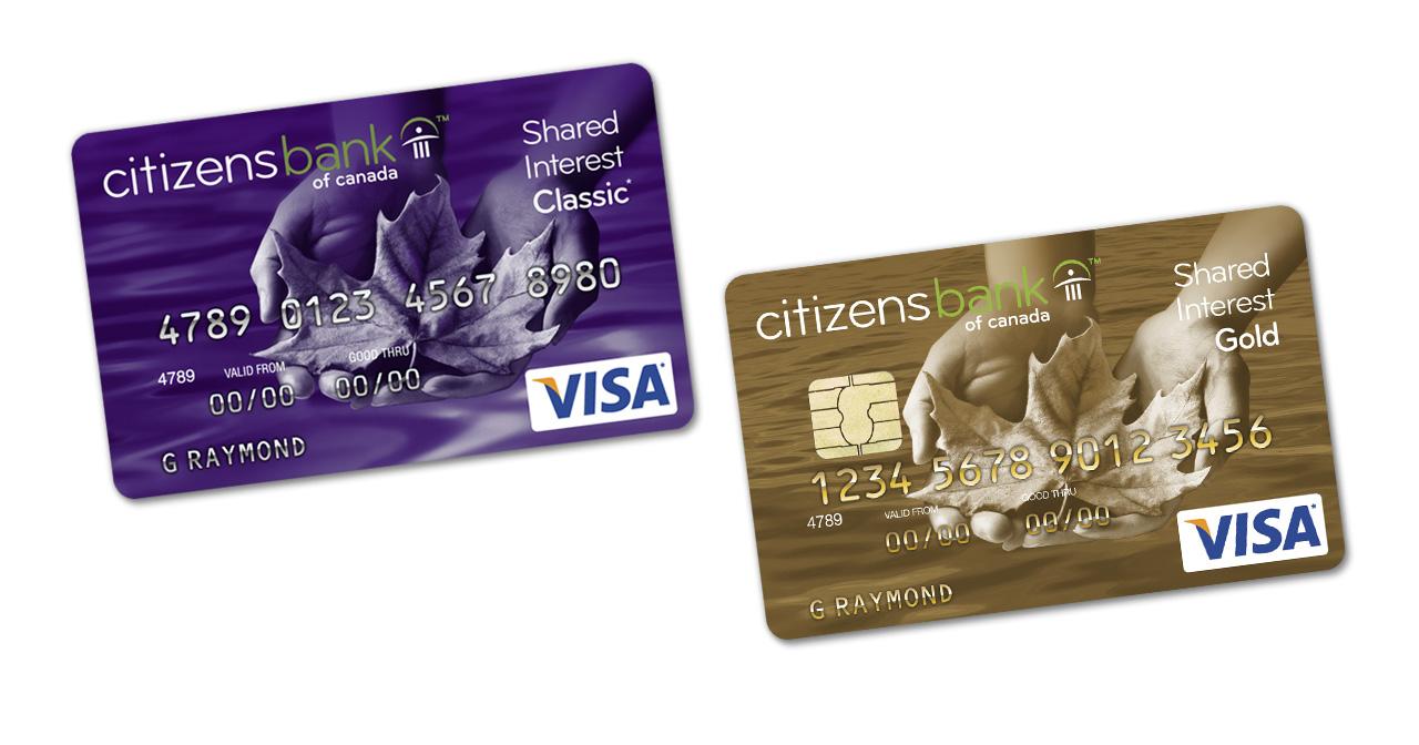 Citizens Bank of Canada - Shared Interest Visa cards