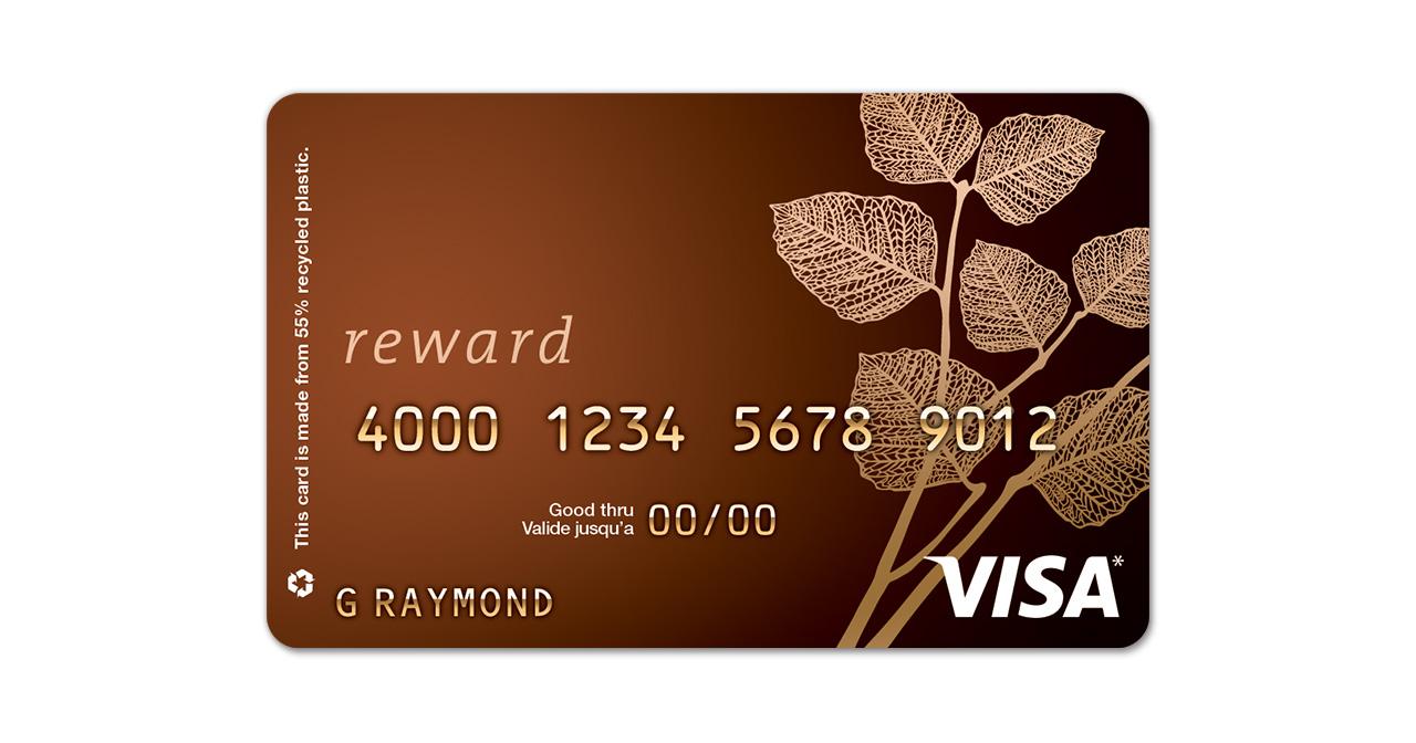 Prepaid Visa reward card